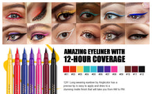 Load image into Gallery viewer, ANGLICOLOR 12 or 6 Colours Coloured Eyeliner, Matte Liquid Eyeliner Set, Long Lasting Waterproof Neon Eyeliner Pen,  (12 Colors) or (6 Colors)