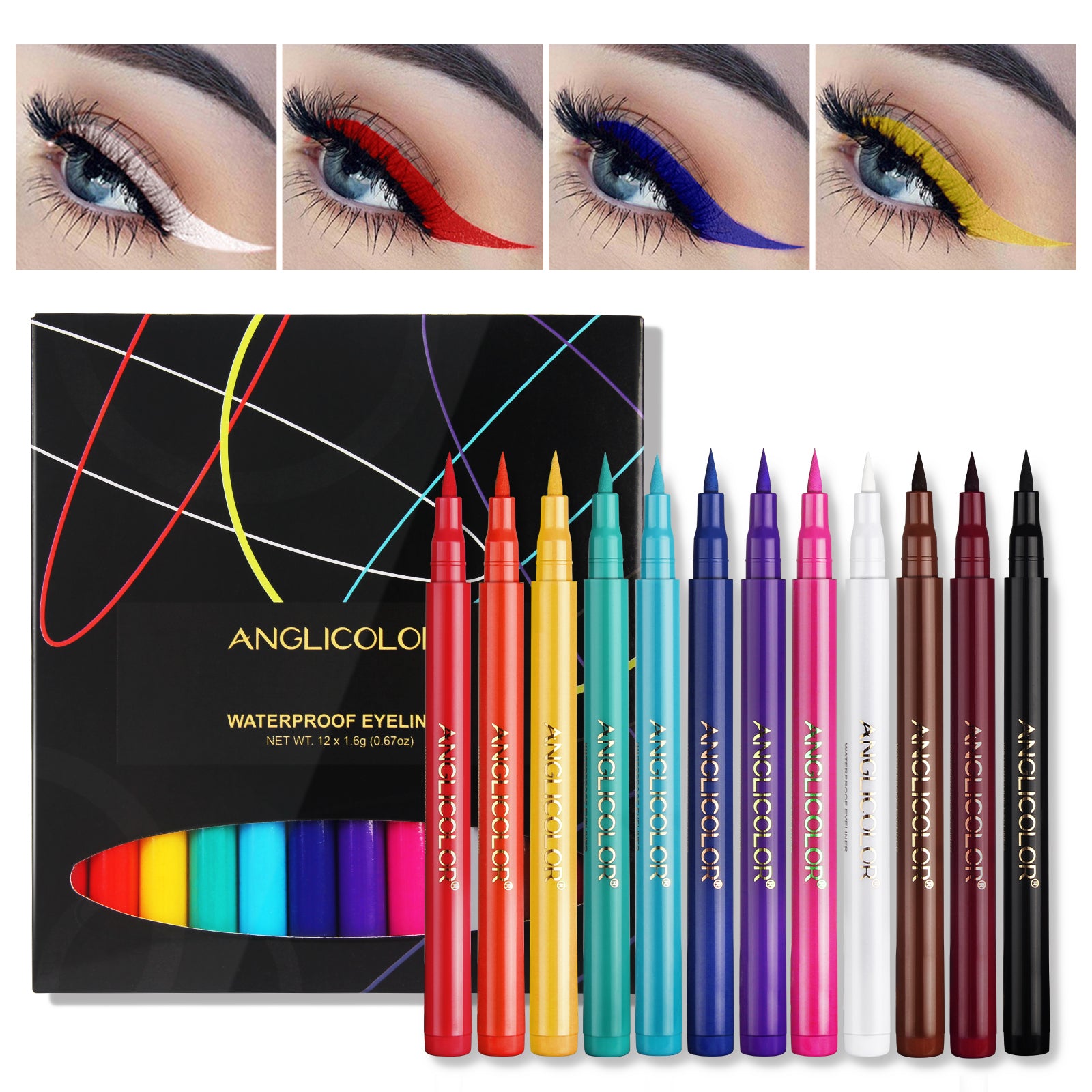 Anglicolor Liquid Glitter Eyeshadow-Glitter Eyeliner pen,Highly