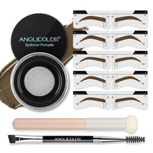 Load image into Gallery viewer, ANGLICOLOR 3 Colors Eyebrow pomade and Double ended Eyebrow Brush