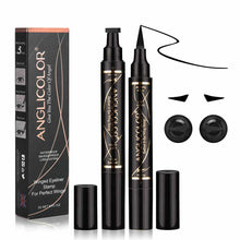 Load image into Gallery viewer, Anglicolor New 2 Pens Winged Eyeliner Stamp, Matte Liquid Eyeliner for All Eye Shapes