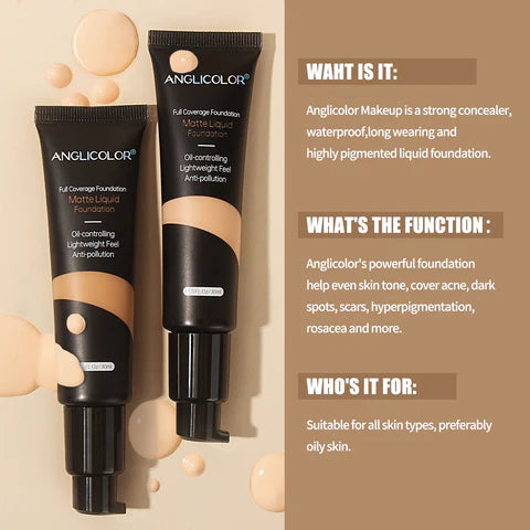 Anglicolor's new liquid foundation strikes | Easy to create a perfect foundation. 🥰🥰