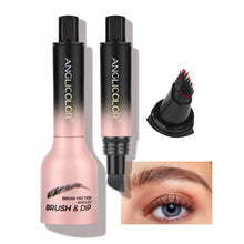 Load image into Gallery viewer, ANGLICOLOR Upgraded Liquid Microblading Eyebrow Pen,Teardrop Angled Micro Eyebrow Brush To Microblading Eyebrow,Hair-Like Strokes,Natural Easy To Color Long Lasting Quick Drying
