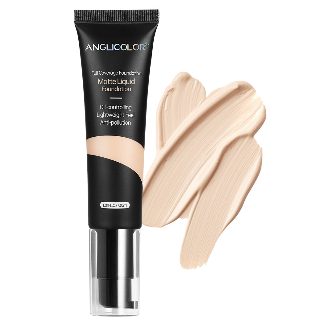 ANGLICOLOR Full Coverage Foundation Soft Matte Oil Control Concealer 30ml Flawless Cream Smooth Long Lasting 12HR